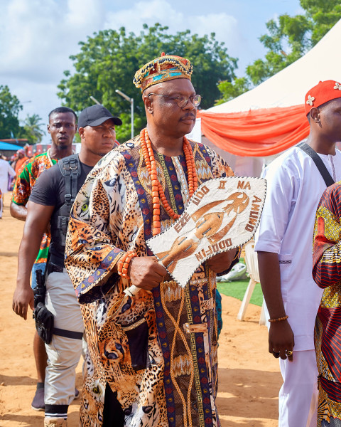 A traditional king in his outfit