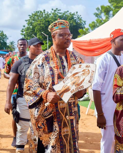 A traditional king in his outfit