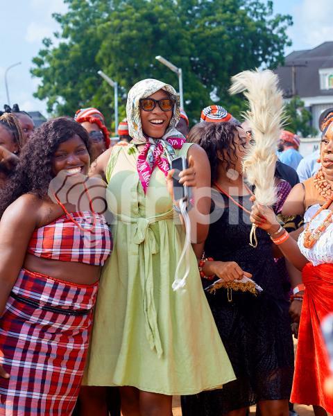 Ladies cheering at a cultural event 1