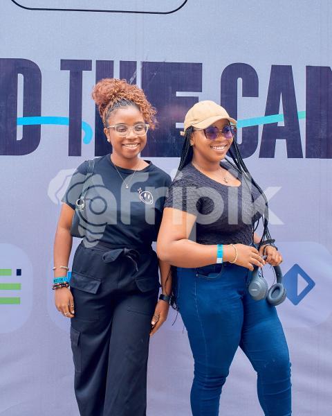 Two girls at a photo shoot