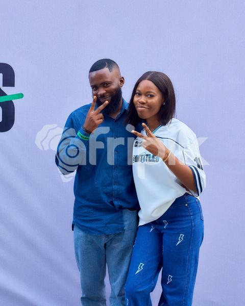 Boy and girl posing for a photo-shoot
