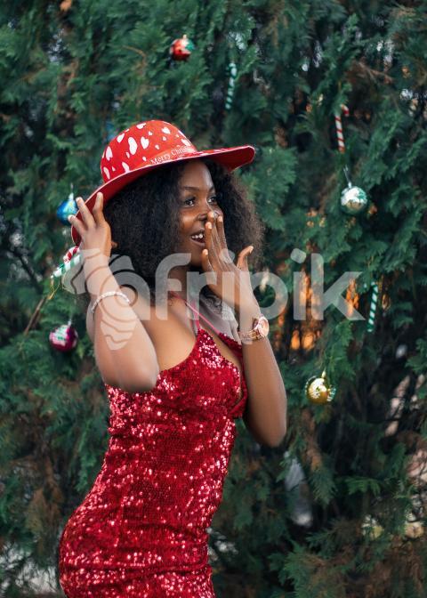 Girl on christmas outfit 2