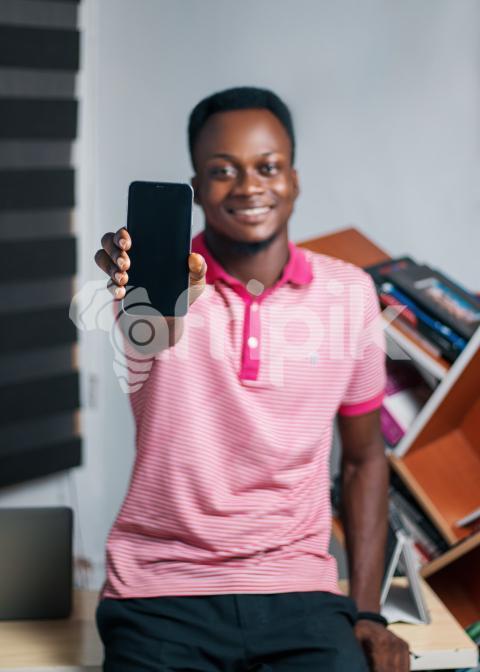 Boy with mobile phone