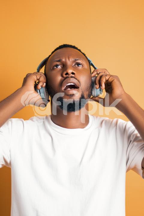 Man listening to music
