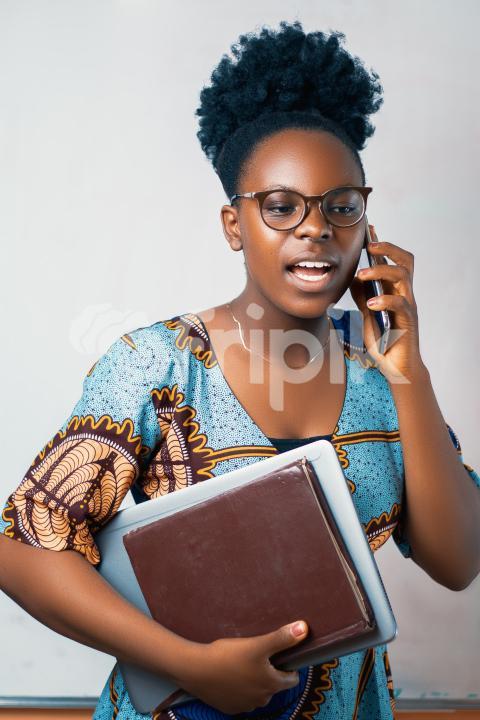 Teacher making a phone call