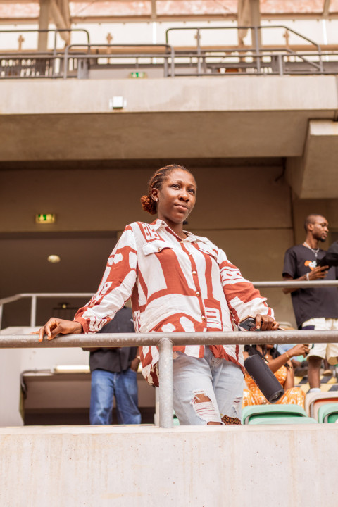 Girl in stadium