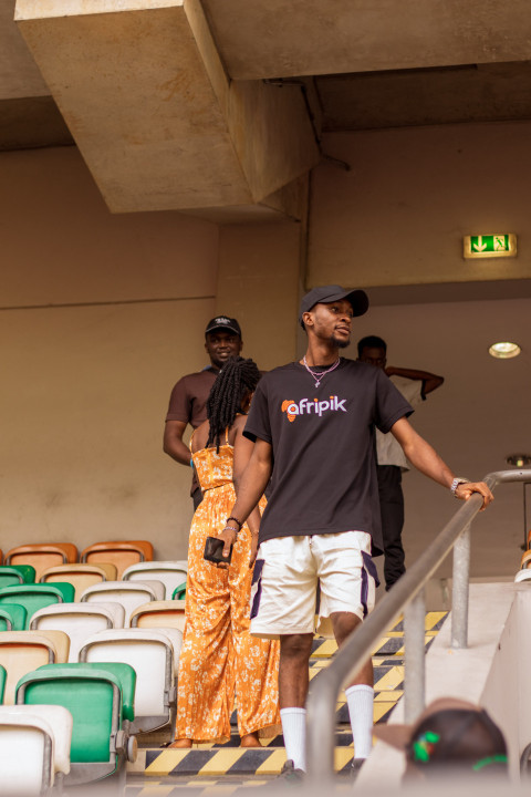 Boy standing in Stadium