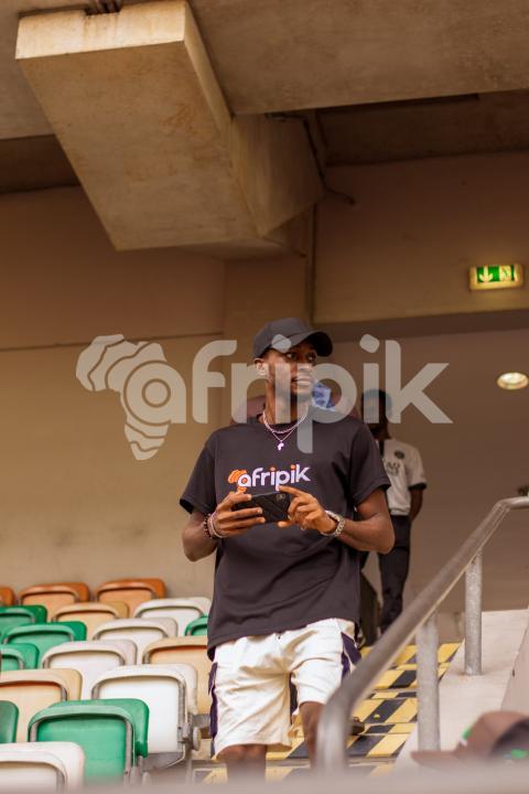 Boy walking down stairs