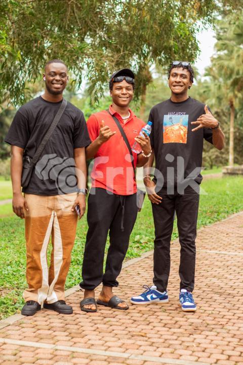 Smiling boys standing