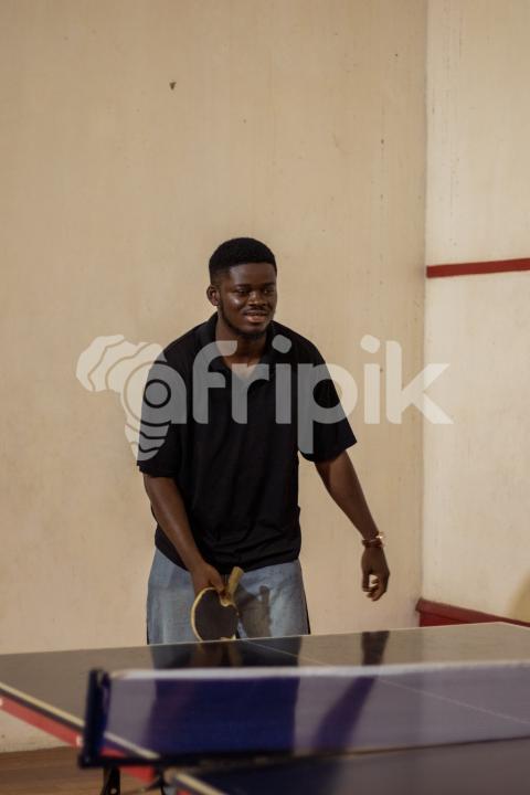 Boy playing table tennis 1