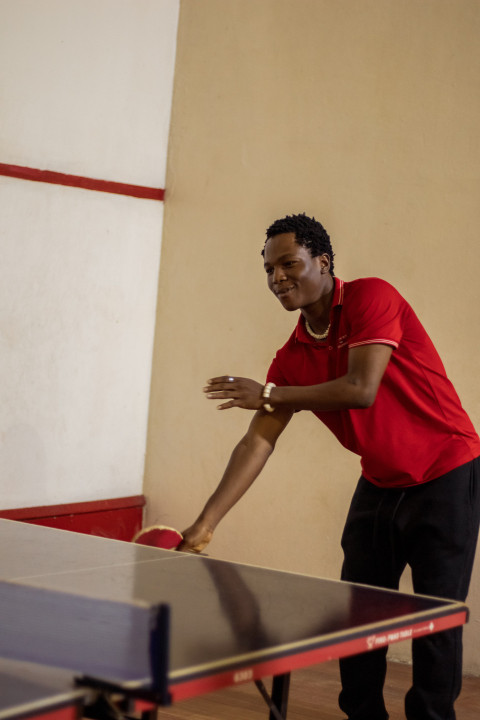 Boy playing table tennis 2