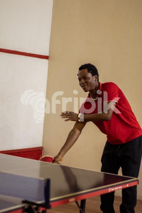 Boy playing table tennis 2