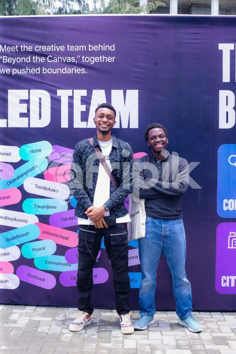 Two friends pose for a picture